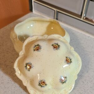 Pottery dish with lid for sale